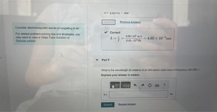 Solved Consider Electromagnetic Waves Propagating In Air