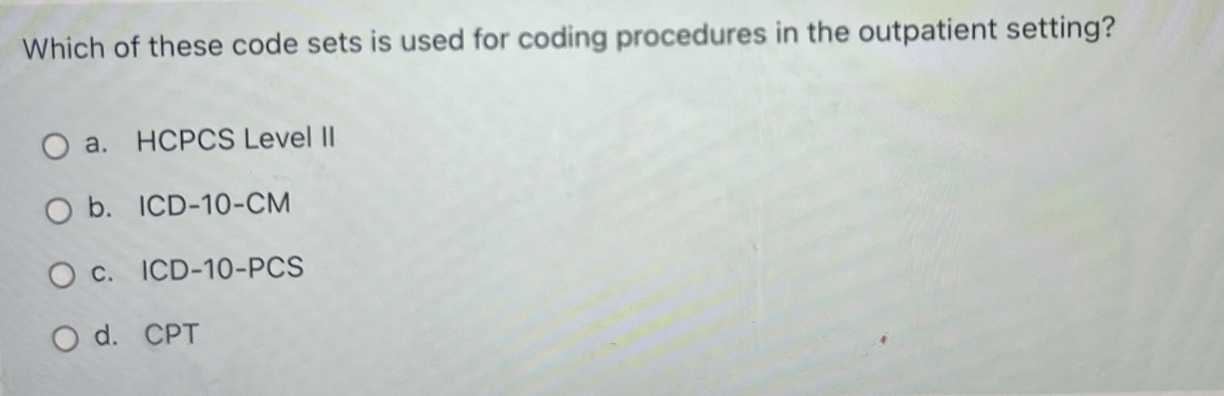 Solved Which of these code sets is used for coding | Chegg.com