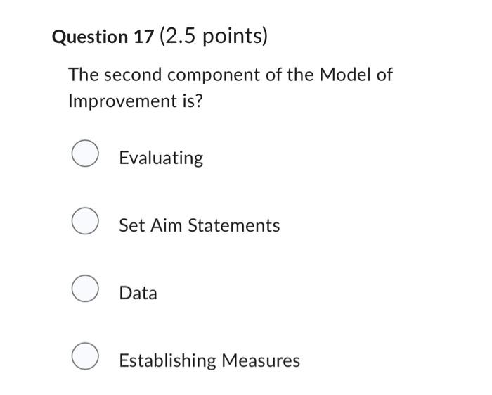 Solved Question 1 (2.5 points) Improvement Techniques are | Chegg.com