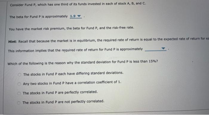 Solved Consider The Following Information For Stocks A, B, | Chegg.com