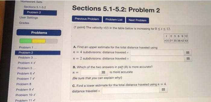 Solved Homework Sets Sections 5.1-5.2 Problem 2 User | Chegg.com