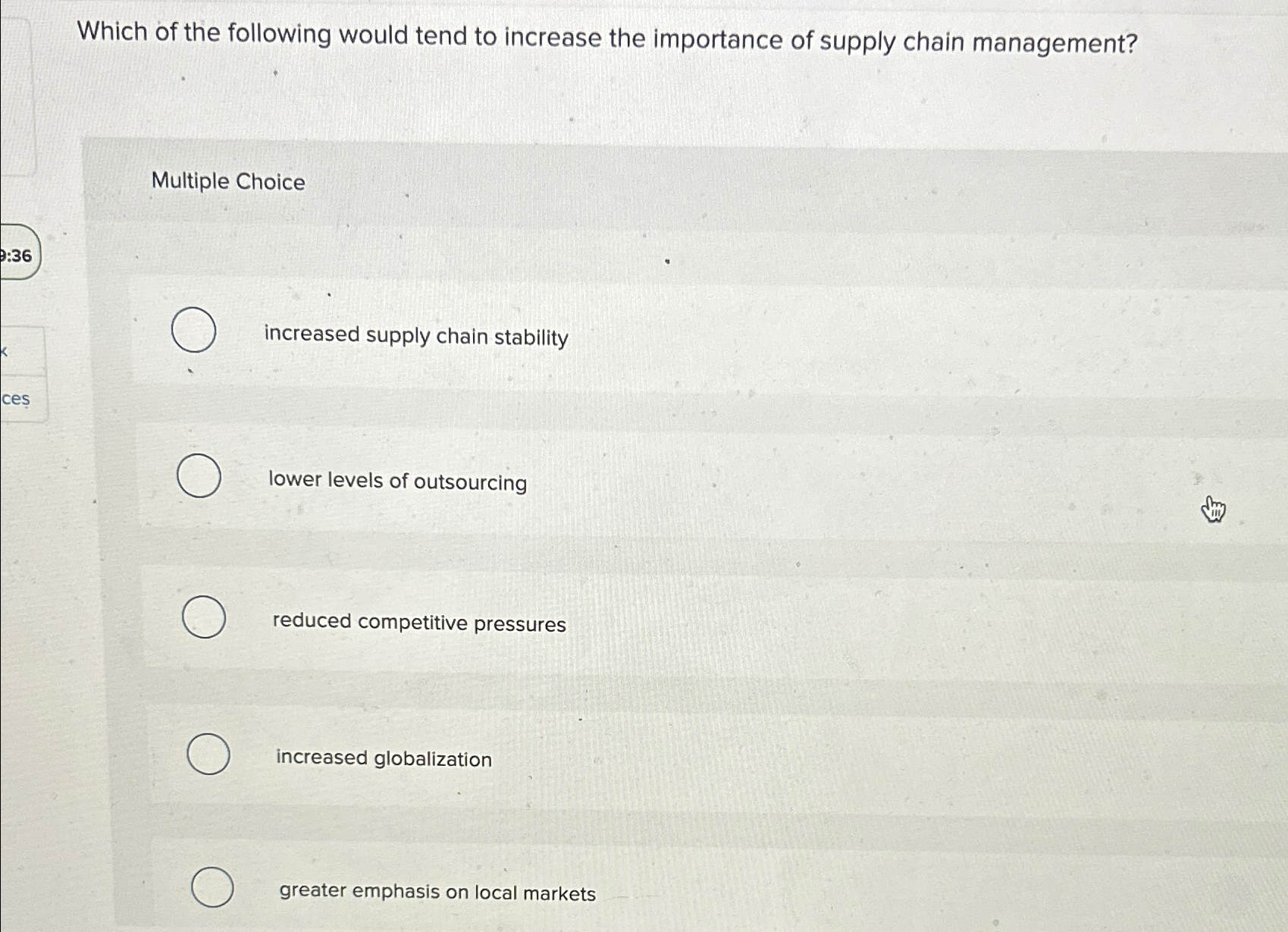 Solved Which of the following would tend to increase the