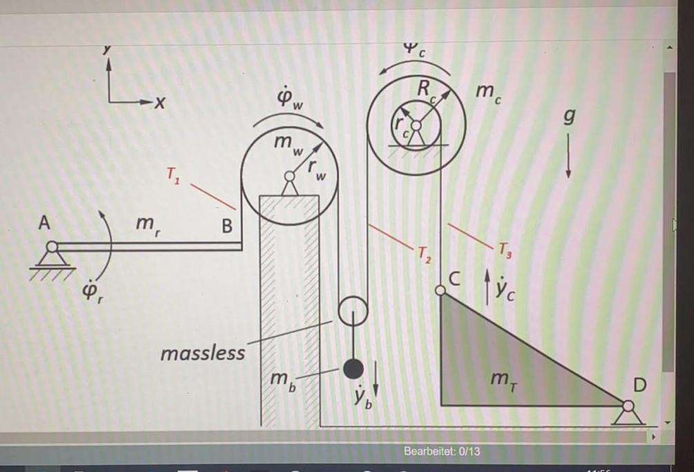 Solved Topic: Pulley 114 - A The depicted pulley system | Chegg.com