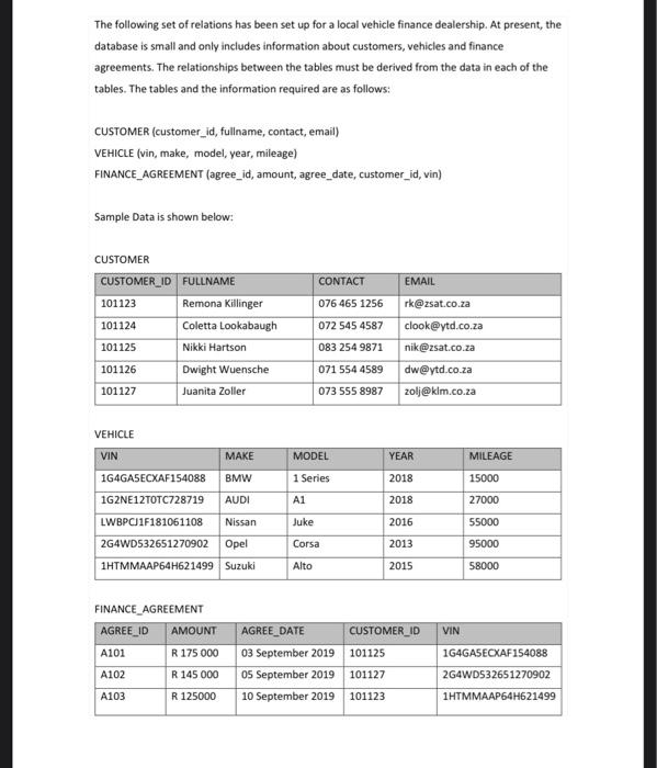 Solved 4. Create a PL/SQL query to display the customer | Chegg.com