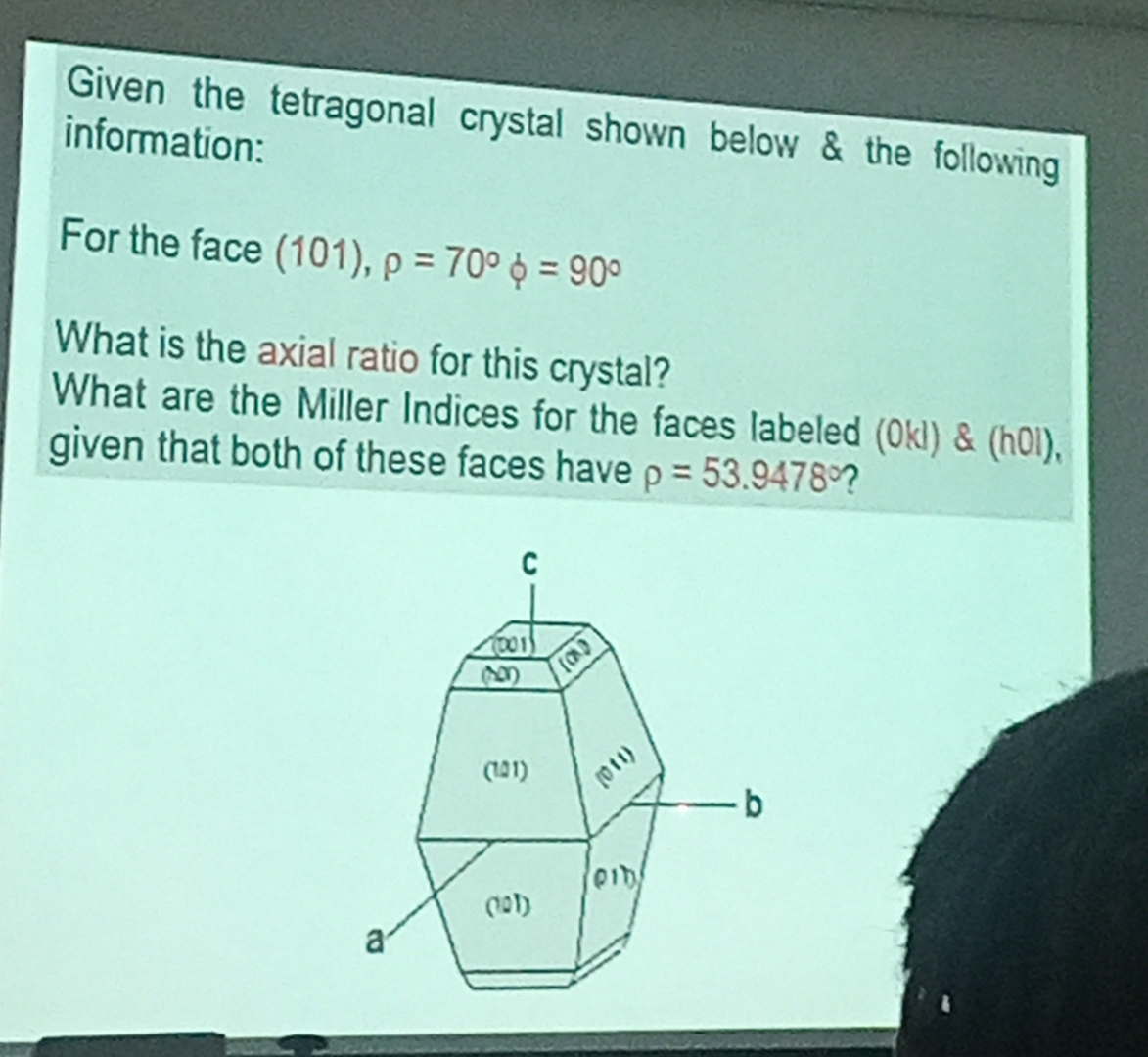 Solved Given the tetragonal crystal shown below & the | Chegg.com