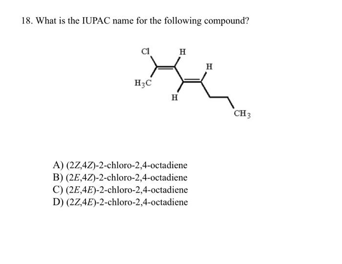 Solved 14. Name the following compound. A) | Chegg.com