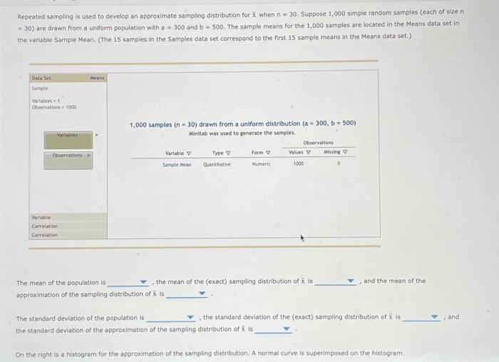 Solved 2. The sampling distribution of the sample mean | Chegg.com