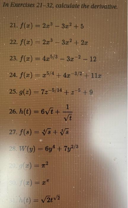 Solved hello can you please help me with problem 22,27,31. | Chegg.com