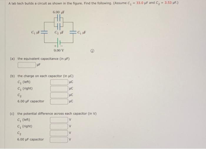 Solved A lab tech builds a circuit as shown in the figure. | Chegg.com