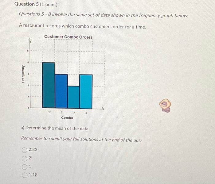 Solved Questions 5 - 8 Involve The Same Set Of Data Shown In | Chegg.com