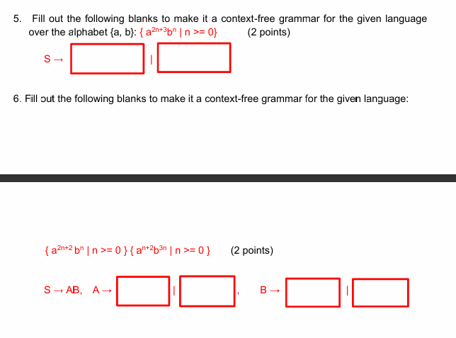 Solved Fill out the following blanks to ﻿make it ﻿a | Chegg.com