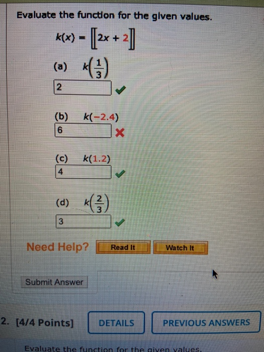 Solved Cannot figure out b. I have tried 2,-2,2.8 and those | Chegg.com