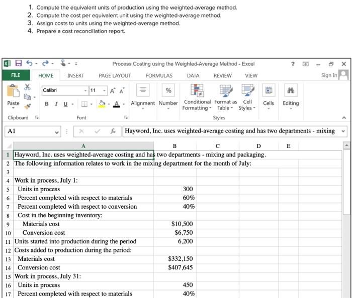 Solved Hello,1. Compute the equivalent units of production | Chegg.com