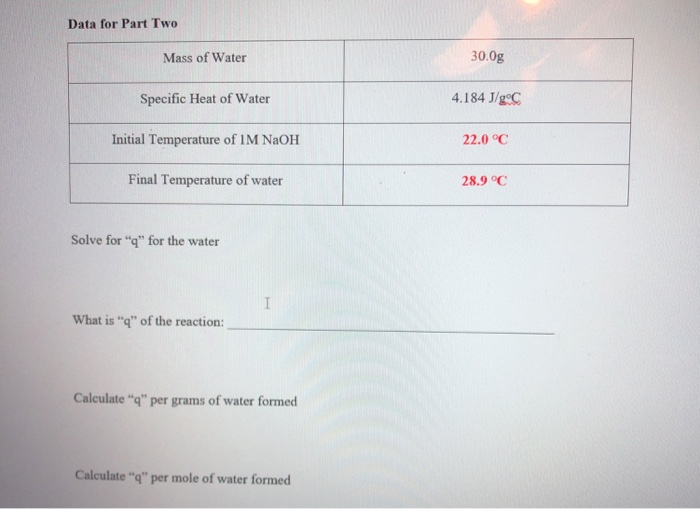 Solved Lab 07 Specific Heats of Materials and Reactions The
