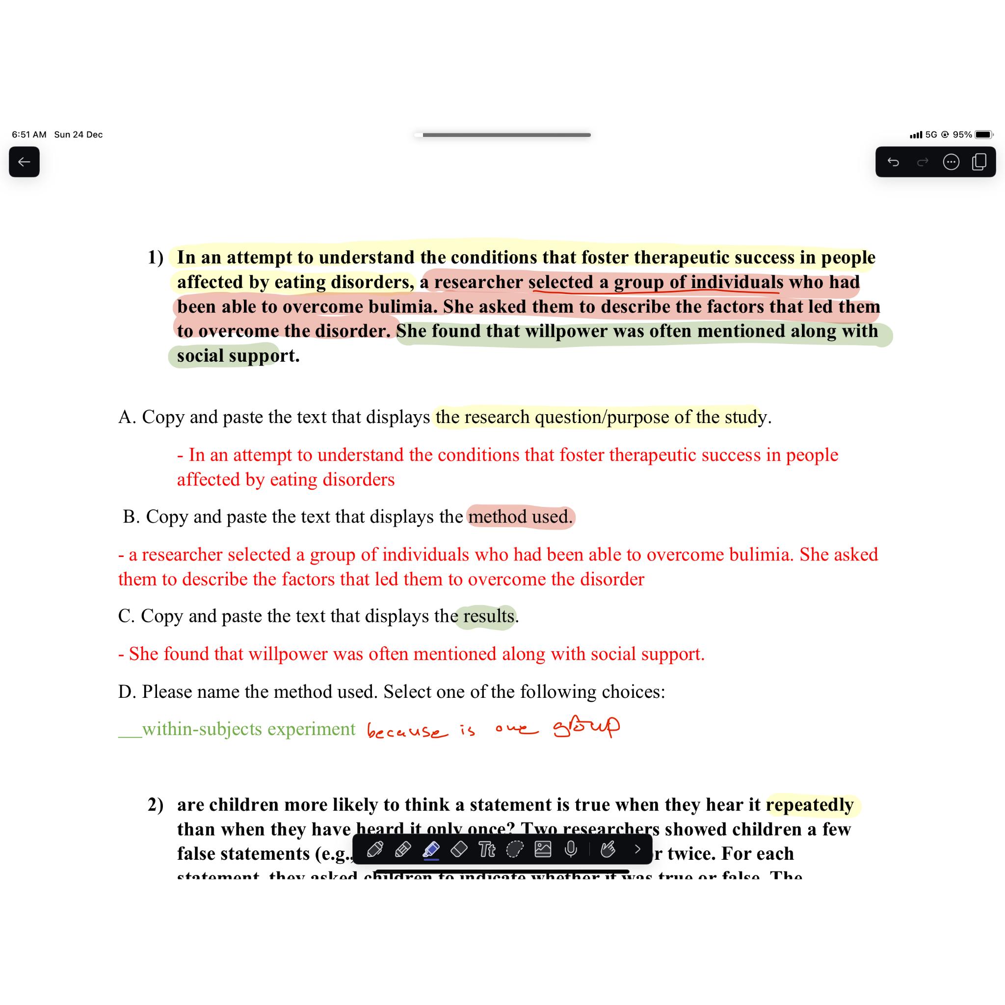 Solved 6:51 ﻿AM Sun 24DeclarrIn an attempt to understand the | Chegg.com