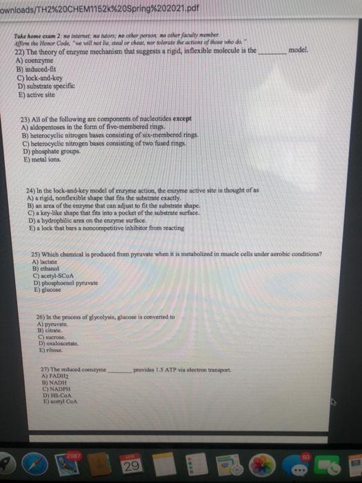 Questions 1-30. all multiple choice so i just need | Chegg.com