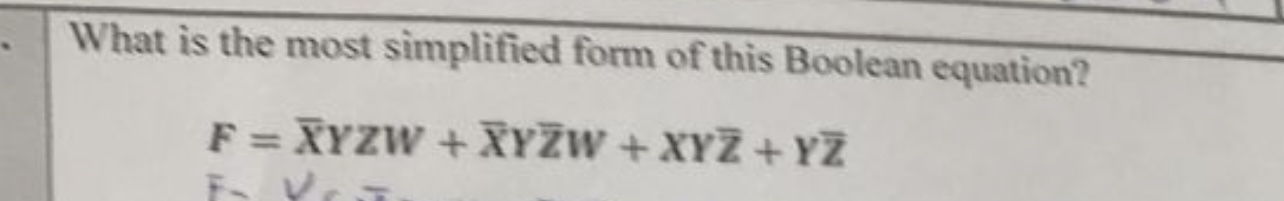 What is the most simplified form of this Boolean | Chegg.com