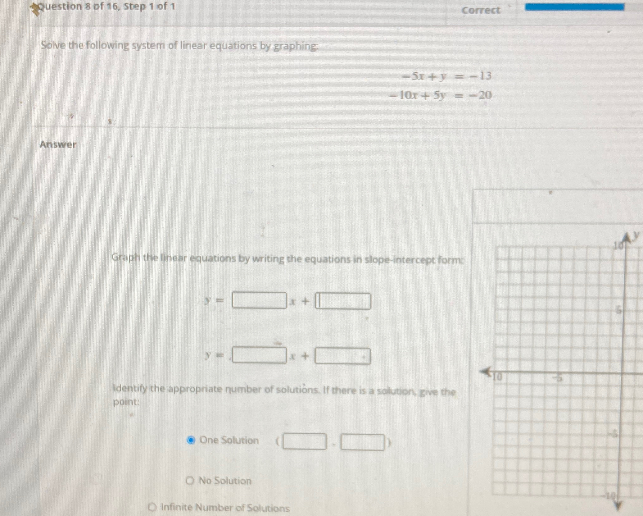 Solved question 8 ﻿of 16, ﻿step 1 ﻿of 1CorrectSolve the | Chegg.com