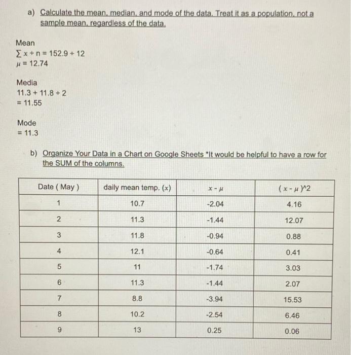 Solved Grade 12 Data Management- Statistics To One Variable | Chegg.com