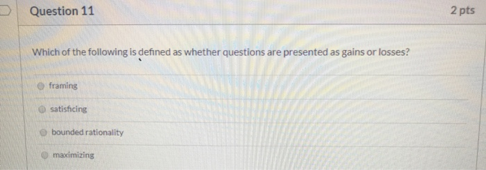 Solved Question 2 2 pts The primacy effect is said to | Chegg.com
