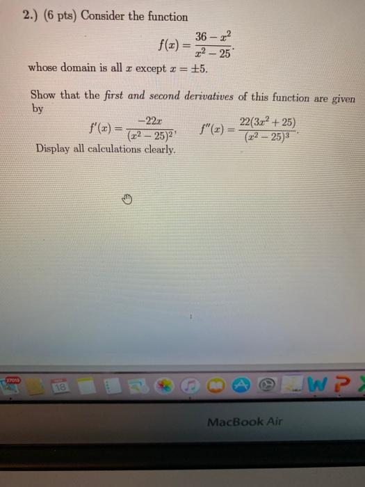 Solved 3.) Consider the function f from problem 2, whose | Chegg.com