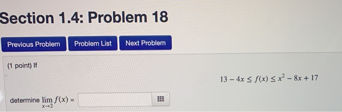 Solved Section 1.4: Problem 18 Previous Problem Problem List | Chegg.com