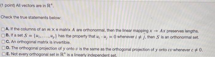 Solved (1 Point) Find The Eigenvalues 21