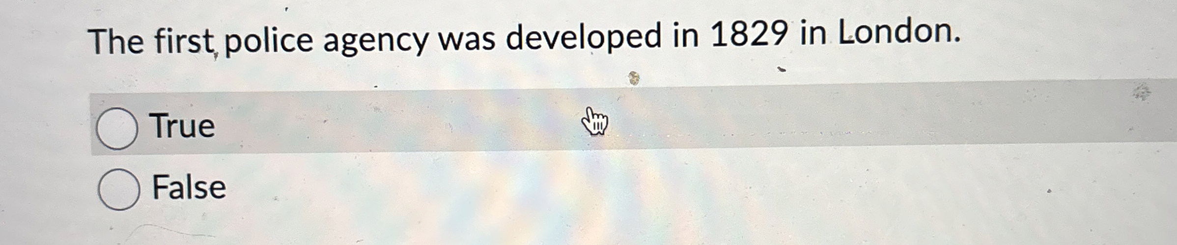 Solved The first, police agency was developed in 1829 ﻿in | Chegg.com