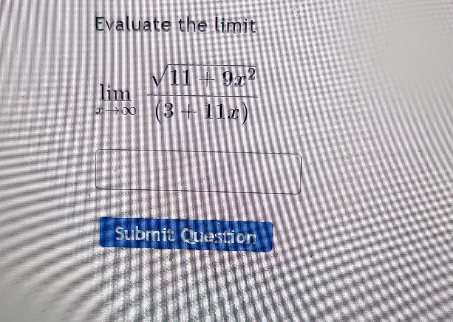 Solved Evaluate The Limit [ Lim {x Rightarrow