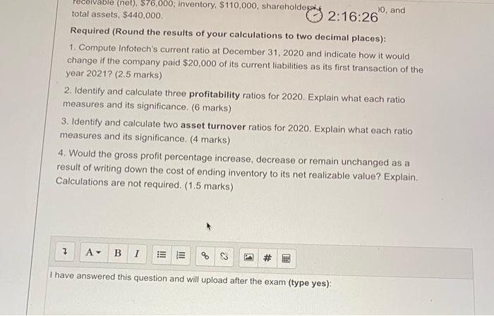 Solved 32:16:31 14 Marks Question C: Analysis Of Financial | Chegg.com