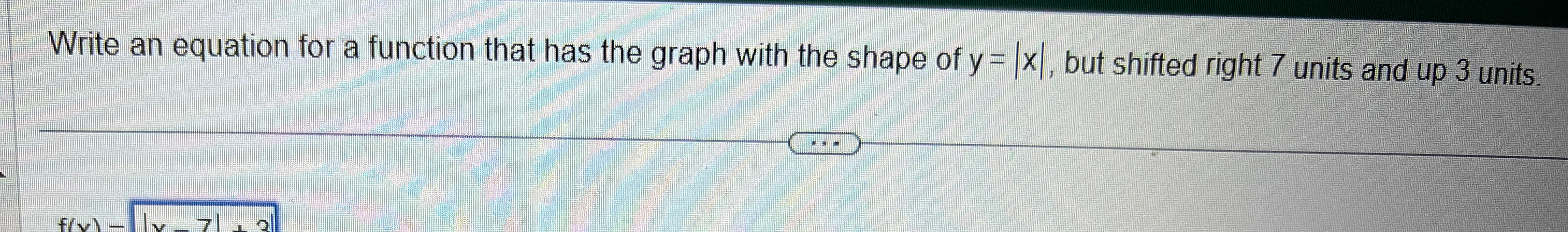 Solved Write an equation for a function that has the graph | Chegg.com
