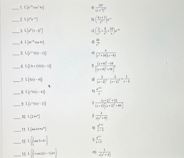 Solved Match the column on the left with the column on the | Chegg.com