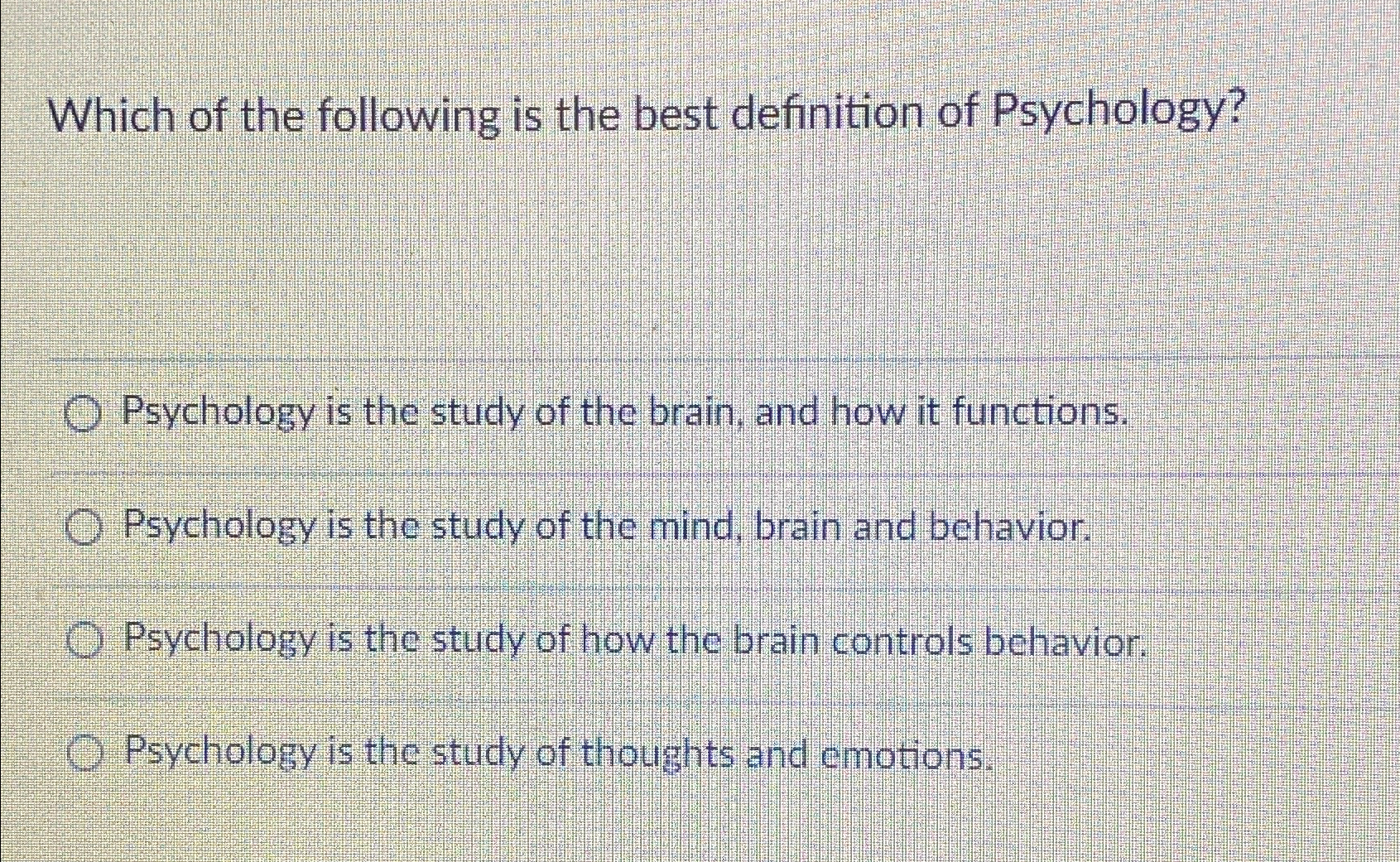 Solved Which of the following is the best definition of | Chegg.com