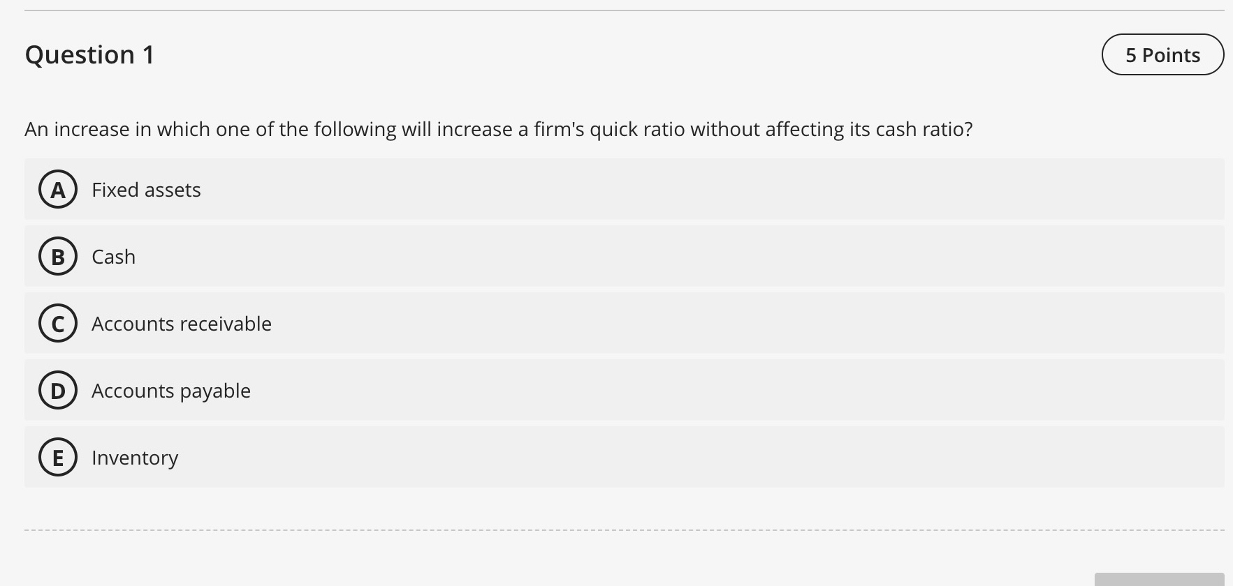 Solved Question 15 ﻿PointsAn increase in which one of the | Chegg.com