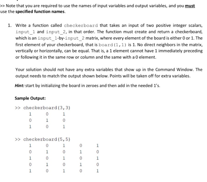 Solved >> Note that you are required to use the names of | Chegg.com