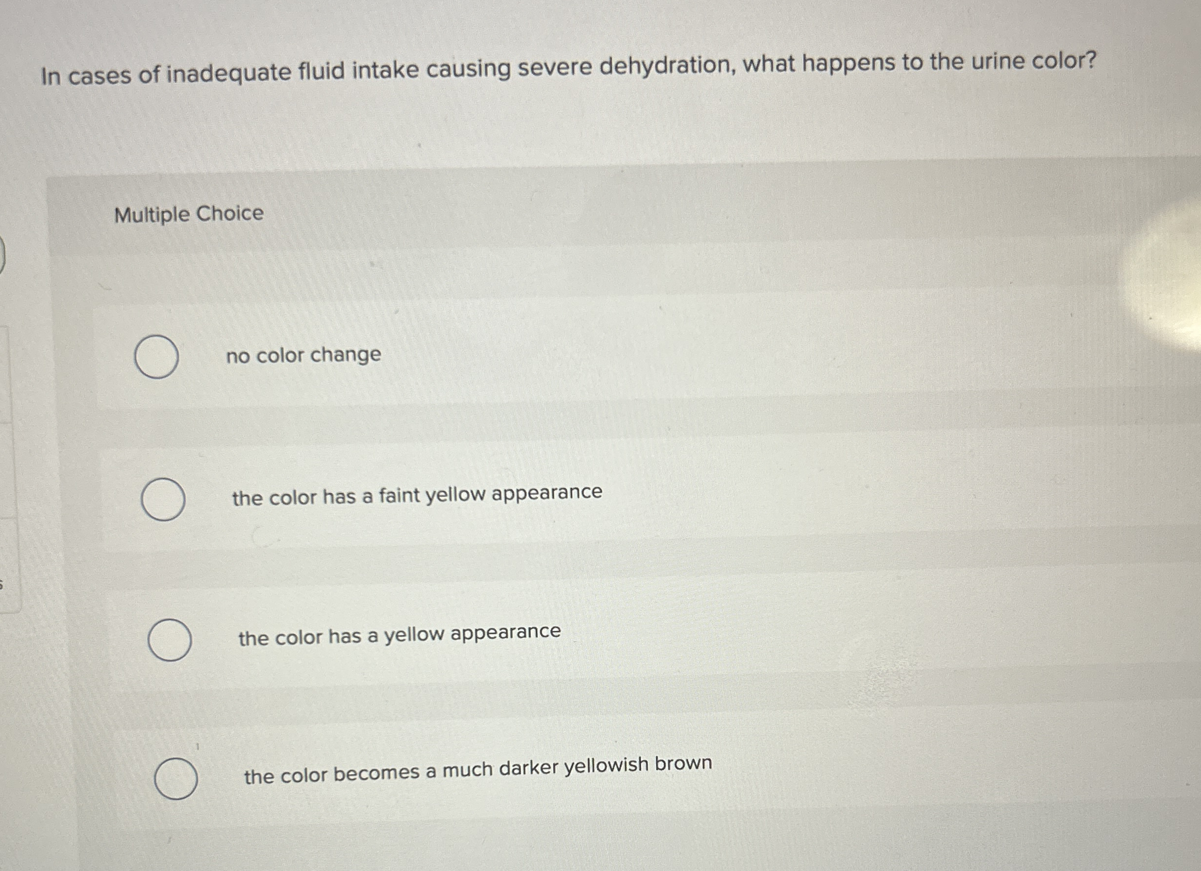 Solved In cases of inadequate fluid intake causing severe