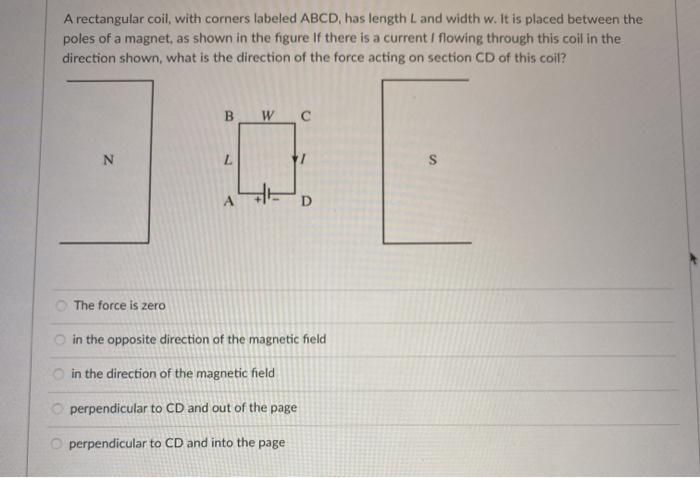 Solved A magnetic field goes through a loop of wire, as | Chegg.com