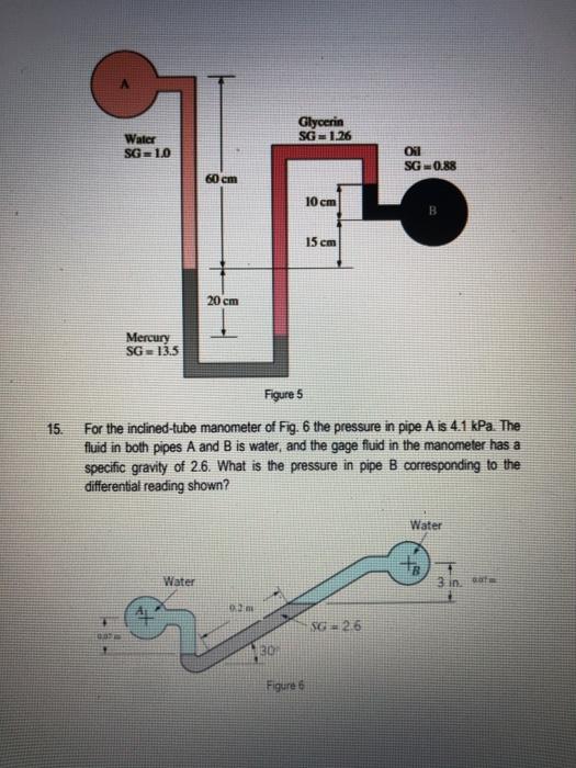 Solved 1. 2. A vacuum gage connected to a chamber reads 24