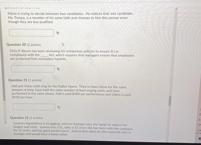 Solved Question 1 (2 points) Unintentional discrimination | Chegg.com
