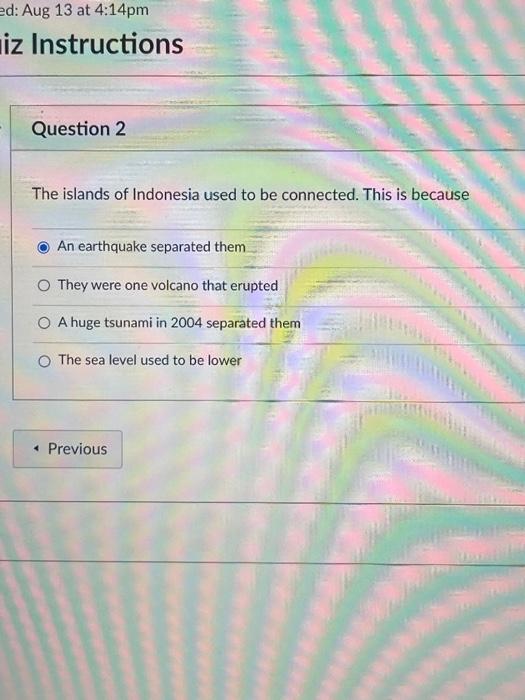 Solved ed: Aug 13 at 4:14pm iz Instructions Question 2 The | Chegg.com