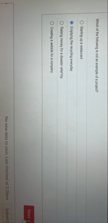 Solved Which of the following is not an example of a | Chegg.com