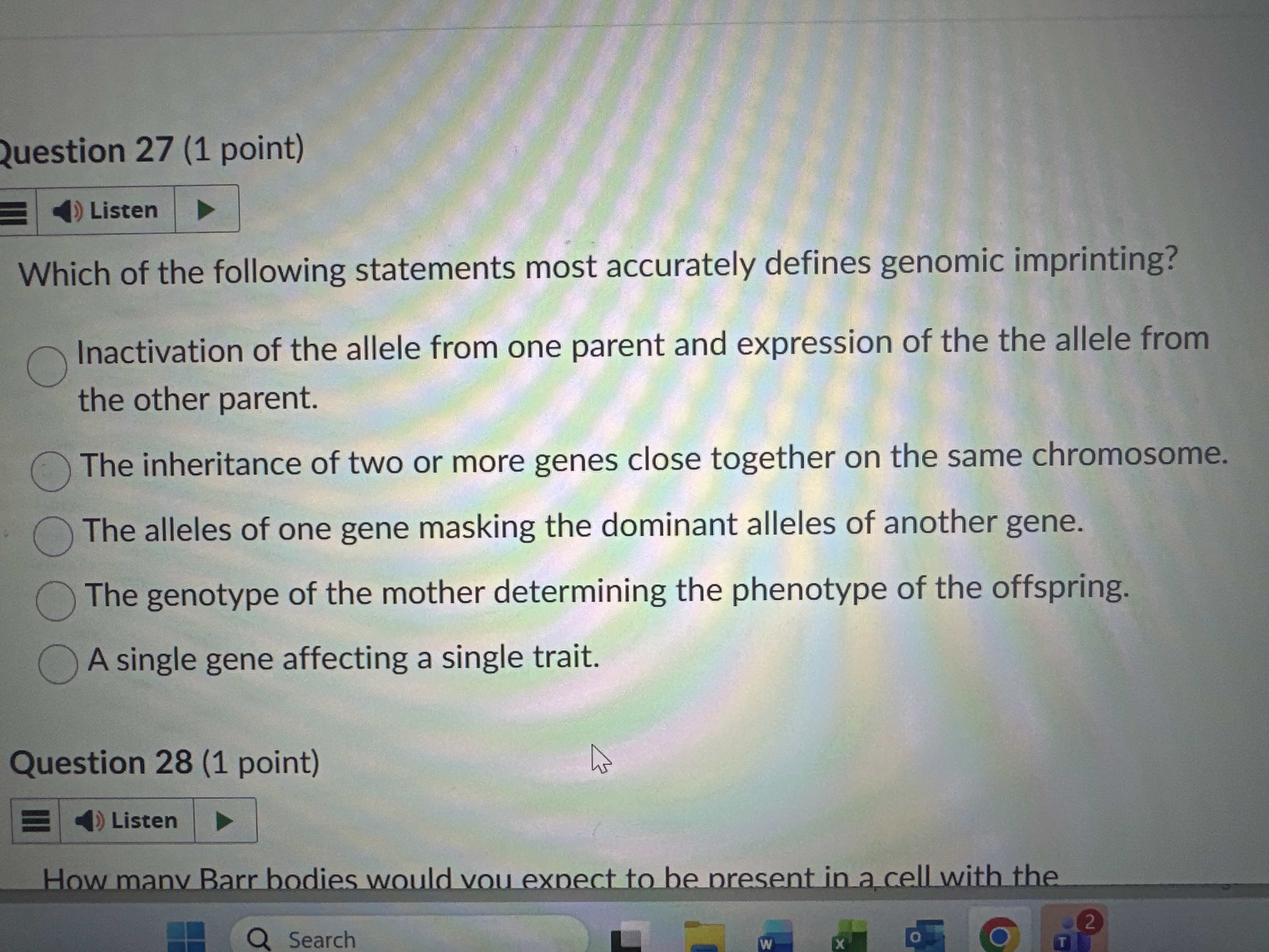 Solved Question 27 (1 ﻿point)Which of the following | Chegg.com