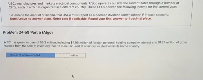 Solved USCo manufactures and markets electrical components. | Chegg.com