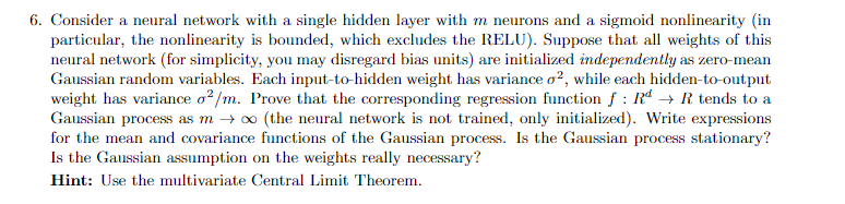 Solved Consider a neural network with a single hidden layer | Chegg.com