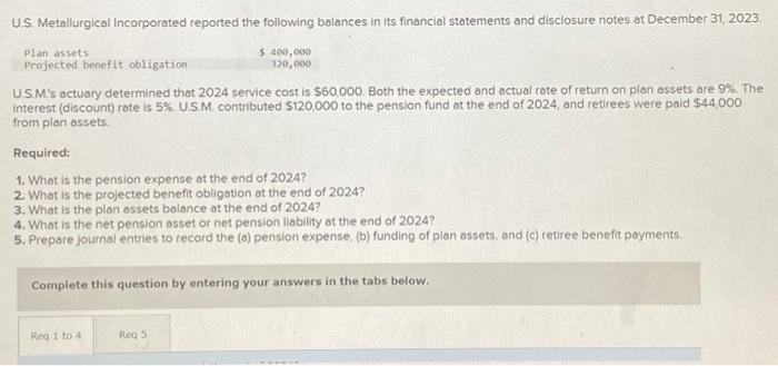 Solved 1 What Is The Pension Expense At The End Of 2024 Chegg Com   Image