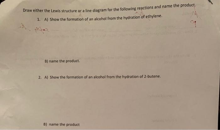 Solved Draw either the Lewis structure or a line diagram for