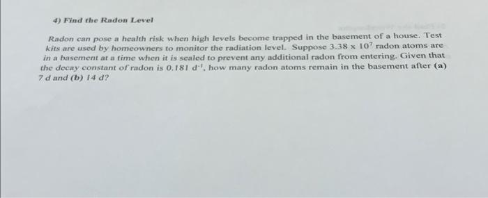 Solved the answer to problem 4 are a) 9.52 x 10^6b) 2.68 x | Chegg.com