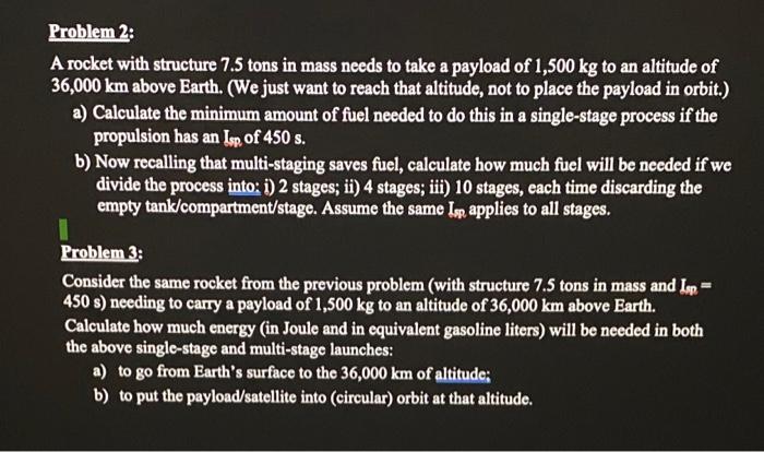 Solved Consider the same rocket from the previous problem | Chegg.com