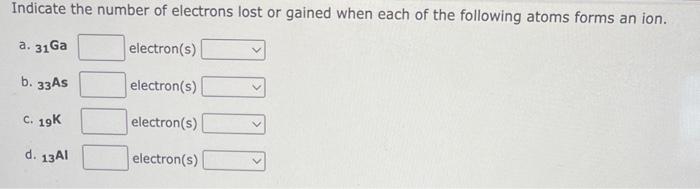 Solved Calculate the number of protons and electrons in each | Chegg.com