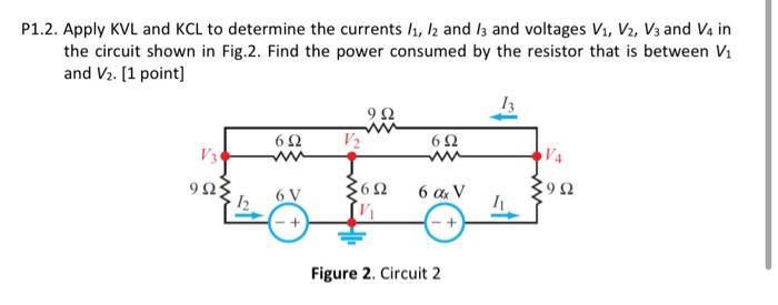 Solved 1.2. Apply KVL and KCL to determine the currents | Chegg.com